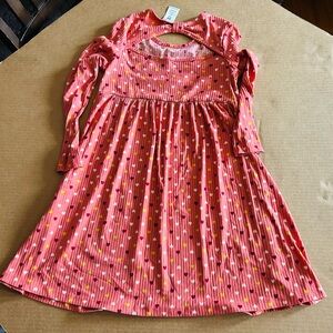 Pink and Yellow Polka Dot Dress